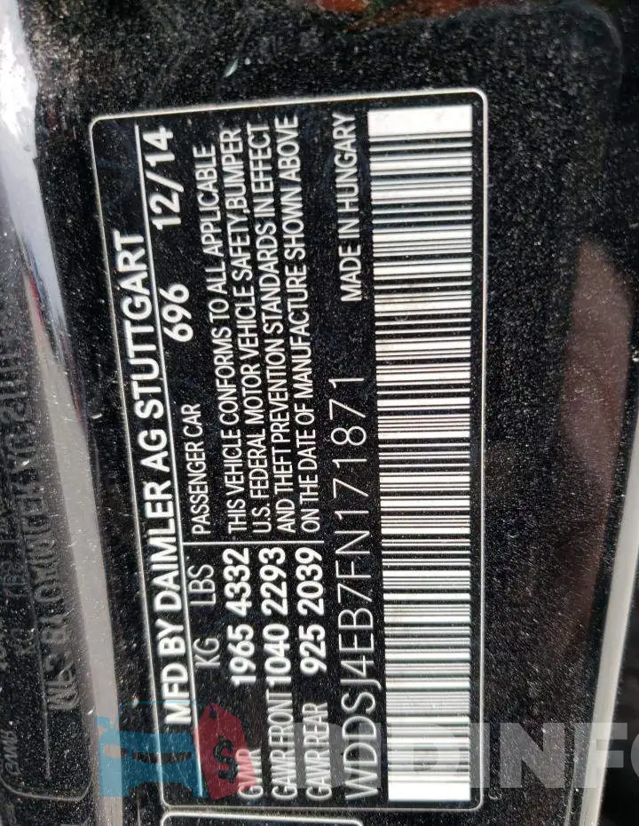 WDDSJ4EB7FN171871 Photo# 12