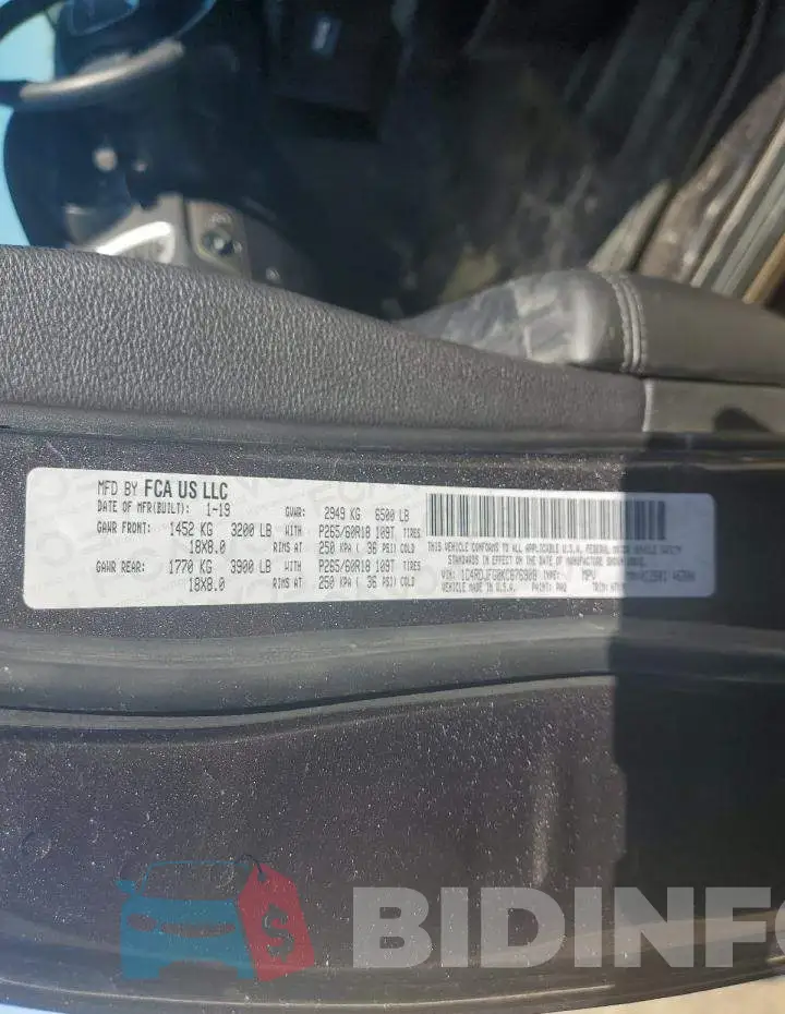 1C4RDJFG0KC676908 Photo# 13