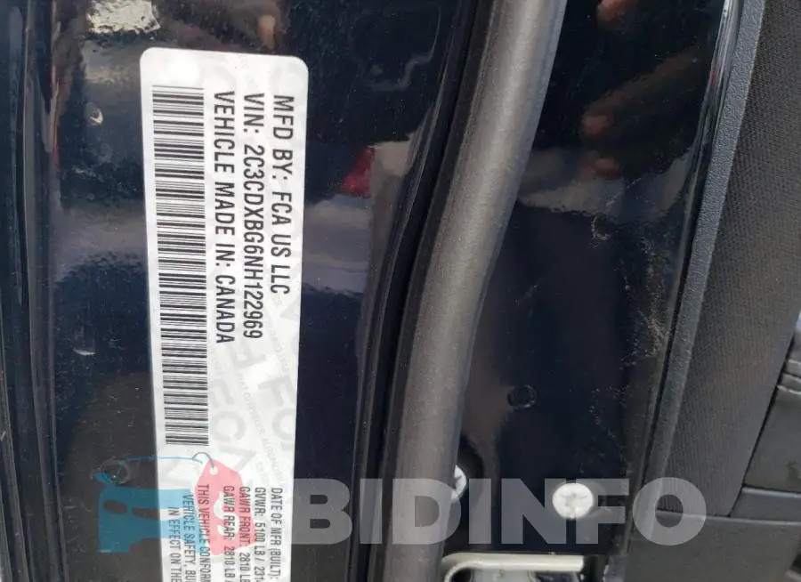 2C3CDXBG6NH122969 Photo# 12