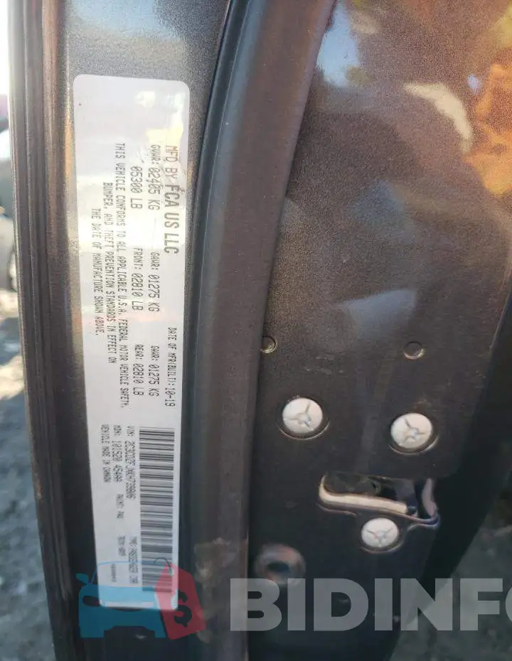 2C3CDZFJXKH739806 Photo# 12