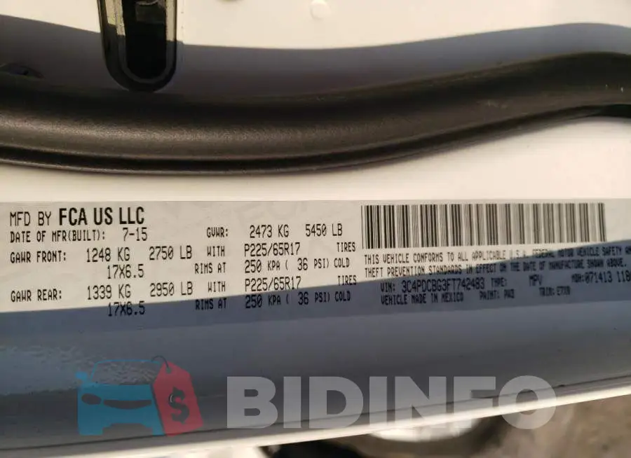 3C4PDCBG3FT742483 Photo# 13