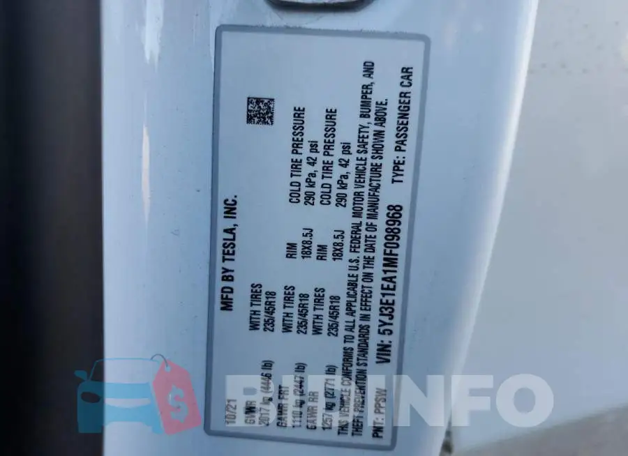 5YJ3E1EA1MF098968 Photo# 12