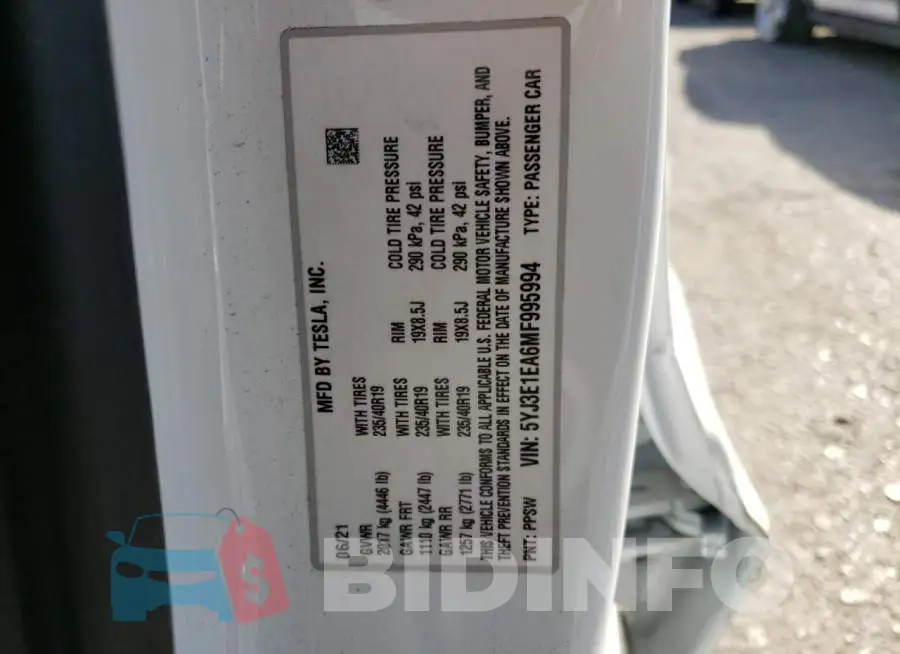 5YJ3E1EA6MF995994 Photo# 10