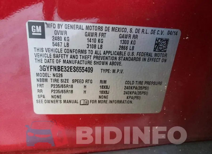 3GYFNBE32ES655409 Photo# 13