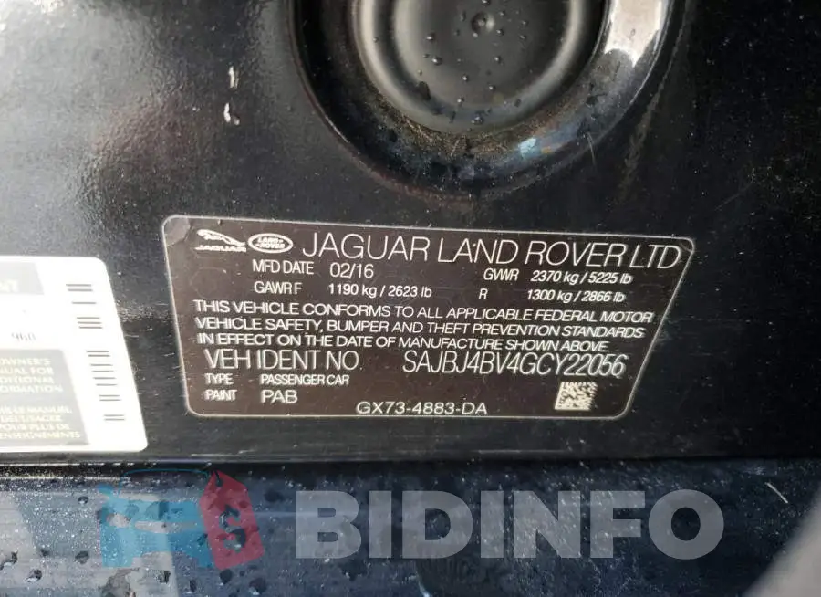 SAJBJ4BV4GCY22056 Photo# 13