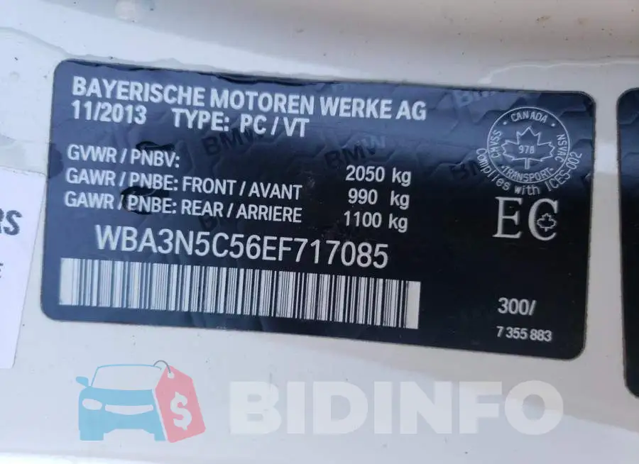 WBA3N5C56EF717085 Photo# 10