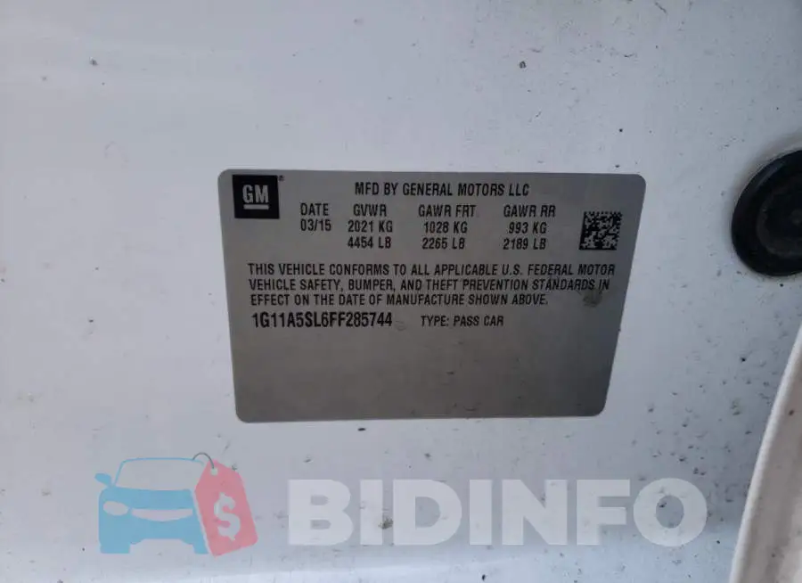 1G11A5SL6FF285744 Photo# 12