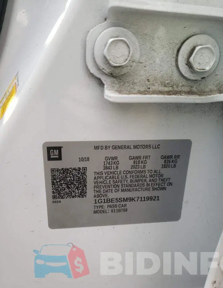 1G1BE5SM9K7119921 Photo# 12