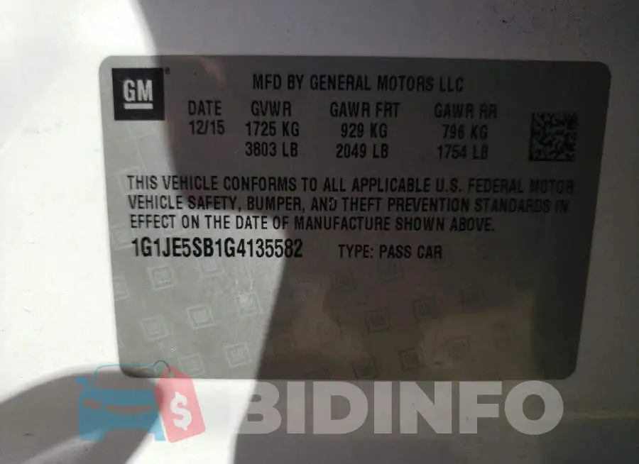 1G1JE5SB1G4135582 Photo# 13