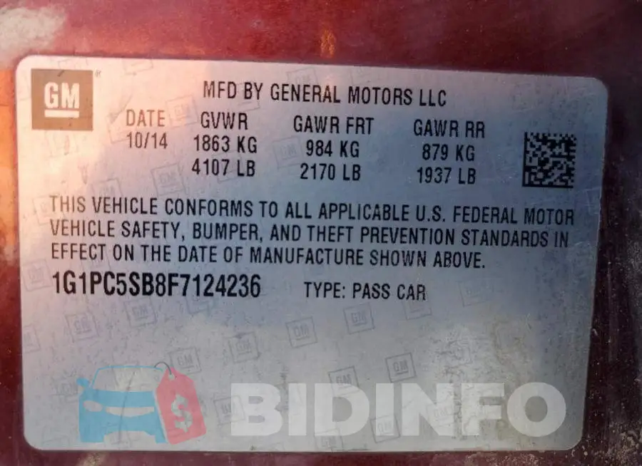 1G1PC5SB8F7124236 Photo# 12