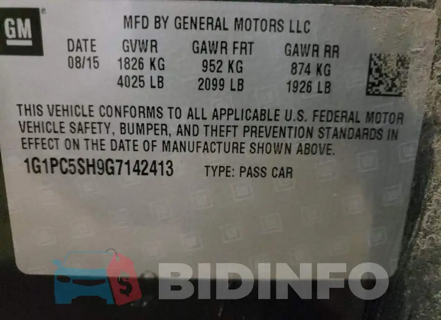 1G1PC5SH9G7142413 Photo# 13
