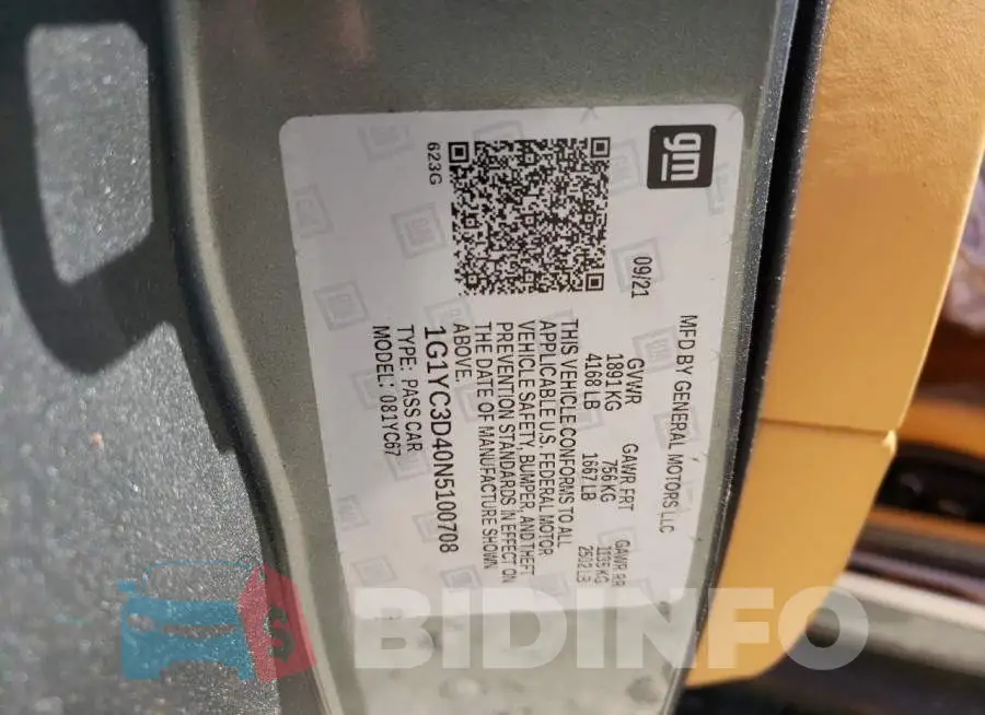 1G1YC3D40N5100708 Photo# 10