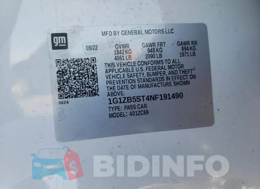 1G1ZB5ST4NF191490 Photo# 12