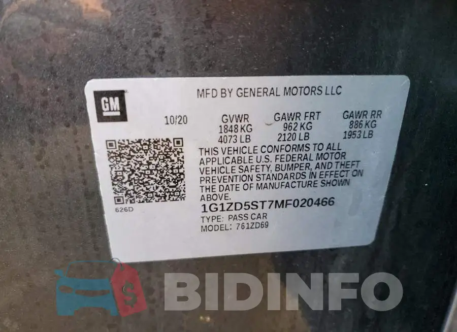 1G1ZD5ST7MF020466 Photo# 12