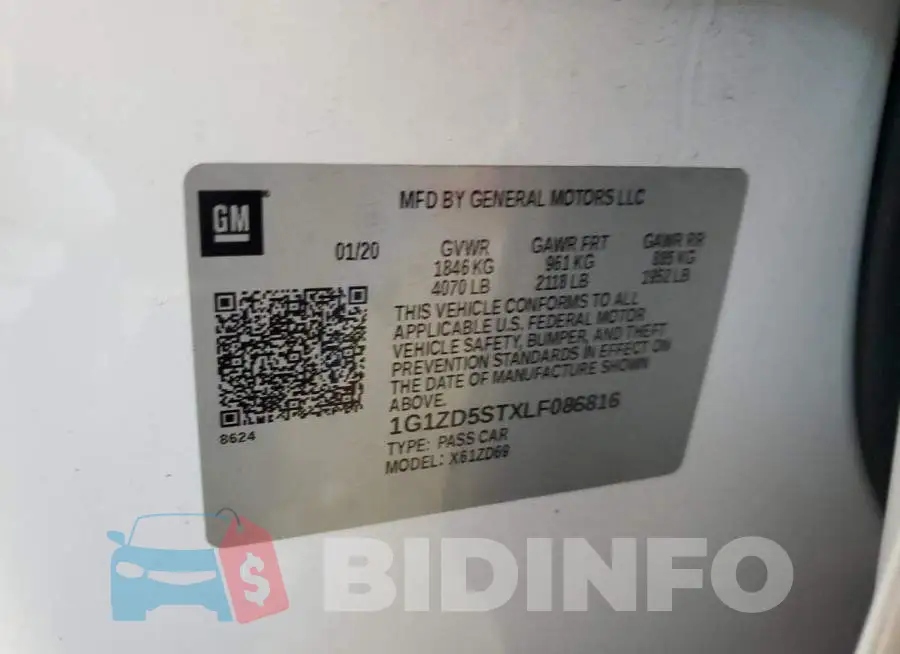 1G1ZD5STXLF086816 Photo# 13