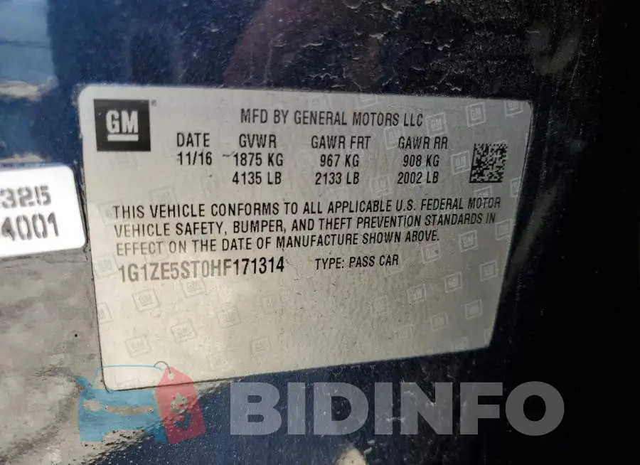 1G1ZE5ST0HF171314 Photo# 12