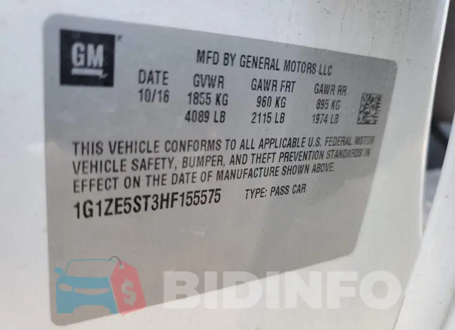1G1ZE5ST3HF155575 Photo# 10