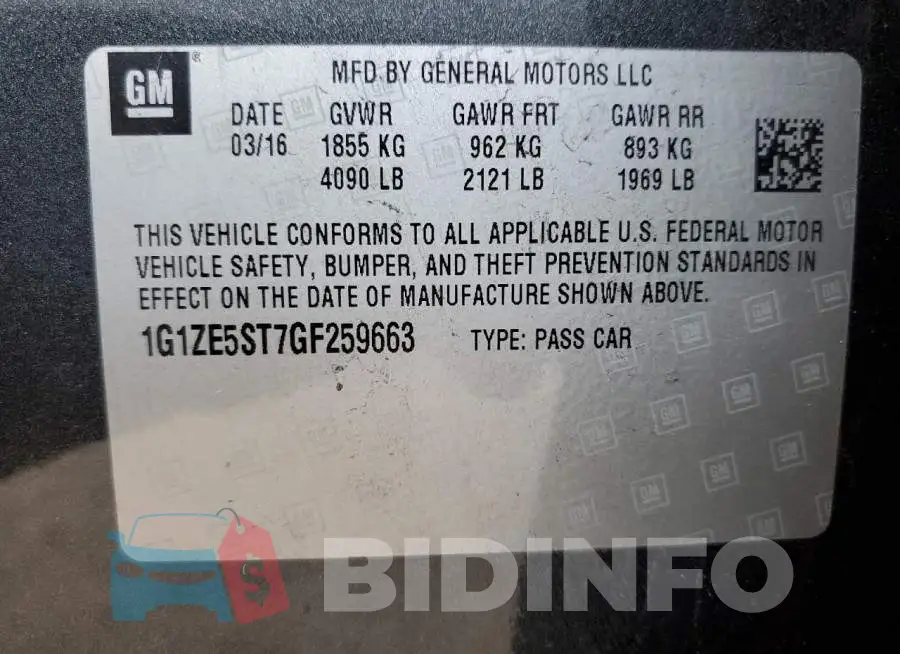 1G1ZE5ST7GF259663 Photo# 12