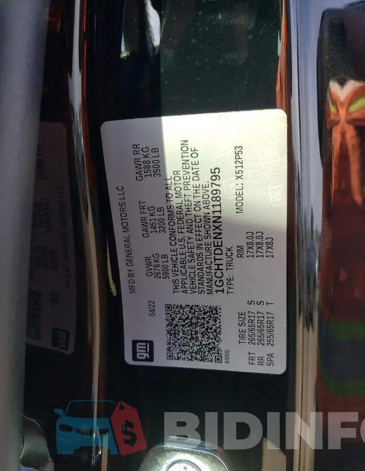 1GCHTDENXN1189795 Photo# 12