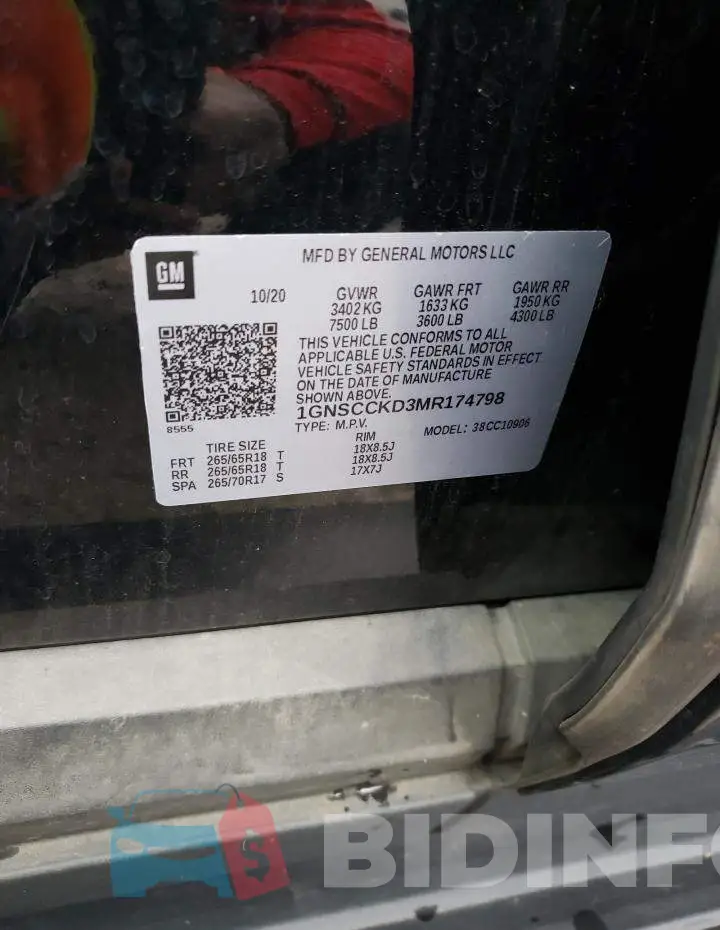 1GNSCCKD3MR174798 Photo# 13