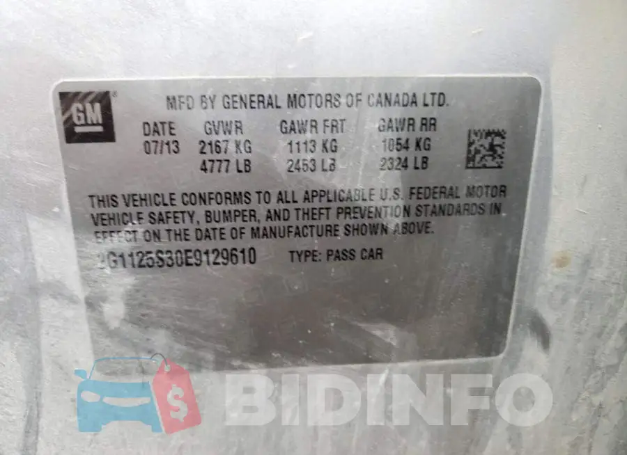 2G1125S30E9129610 Photo# 12