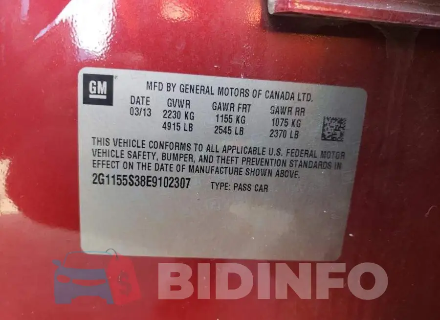 2G1155S38E9102307 Photo# 12