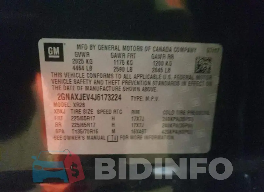 2GNAXJEV4J6173224 Photo# 13
