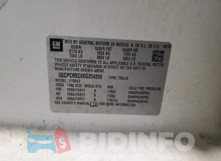 3GCPCREC6EG254358 Photo# 12