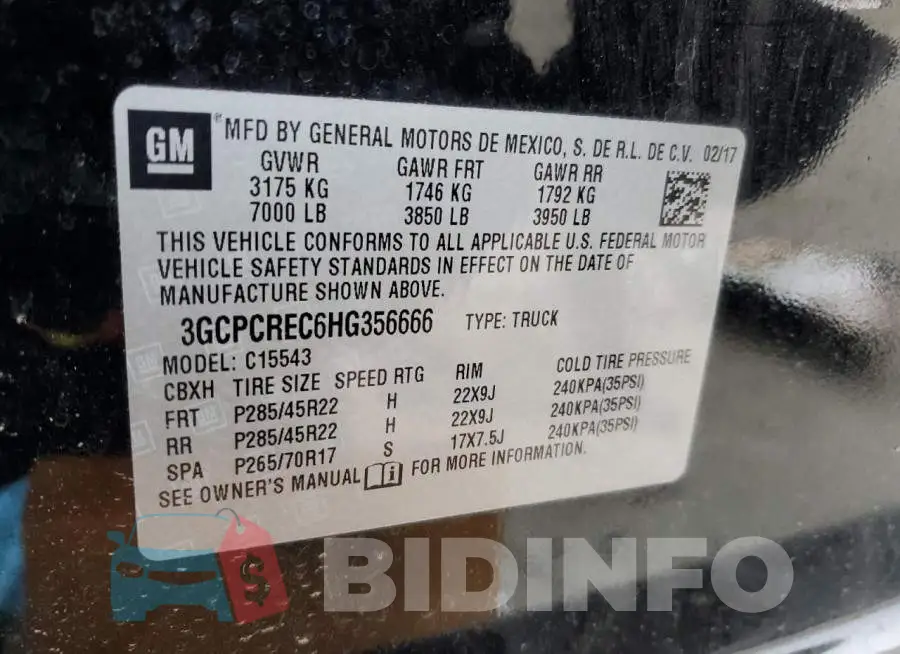 3GCPCREC6HG356666 Photo# 13