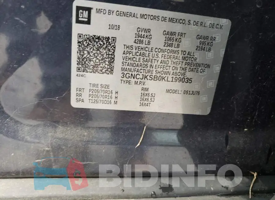 3GNCJKSB0KL199035 Photo# 12