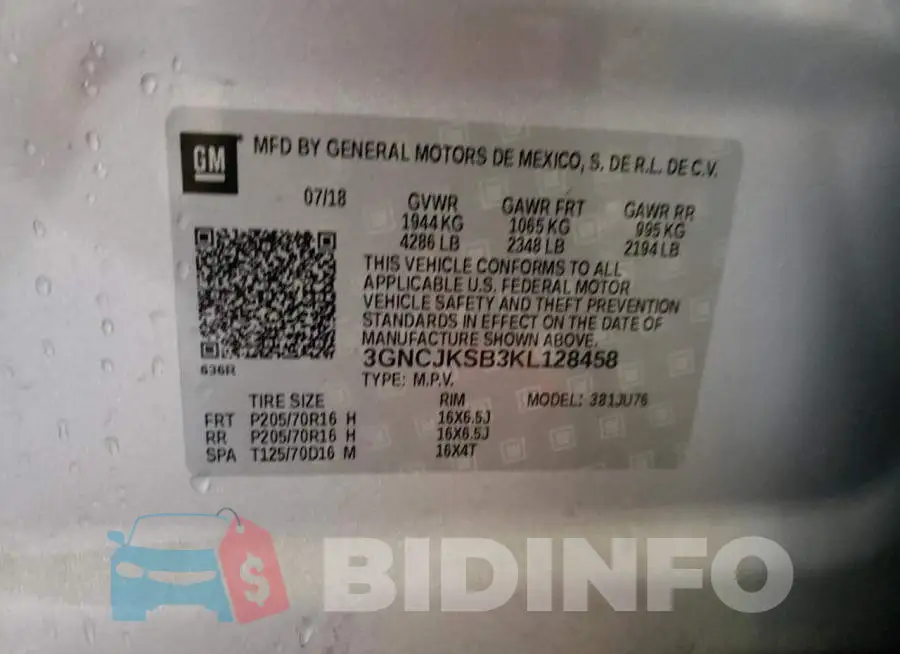 3GNCJKSB3KL128458 Photo# 10