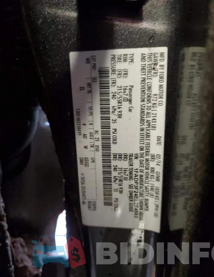 1FADP3F24EL274563 Photo# 12