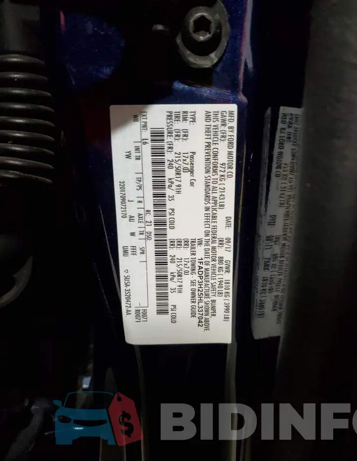 1FADP3H25HL337042 Photo# 12