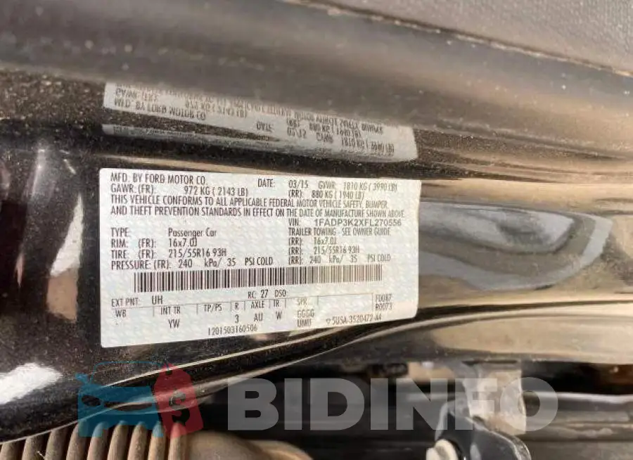 1FADP3K2XFL270556 Photo# 10
