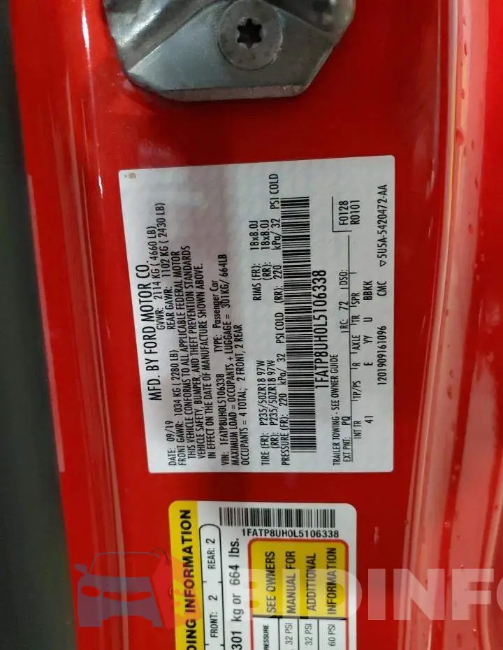 1FATP8UH0L5106338 Photo# 12