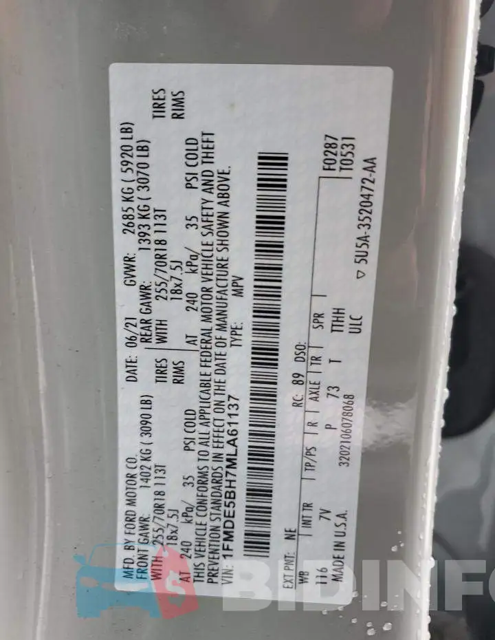 1FMDE5BH7MLA61137 Photo# 12