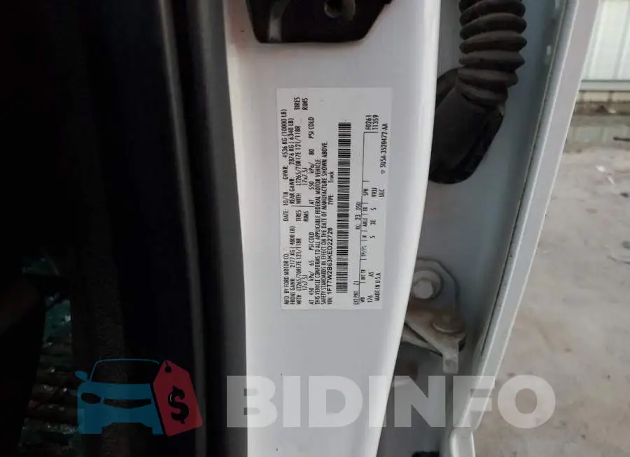 1FT7W2B63KED22728 Photo# 10