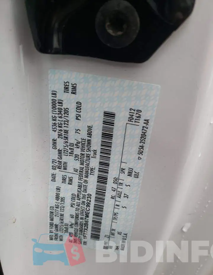 1FT7X2B67MEC99230 Photo# 12