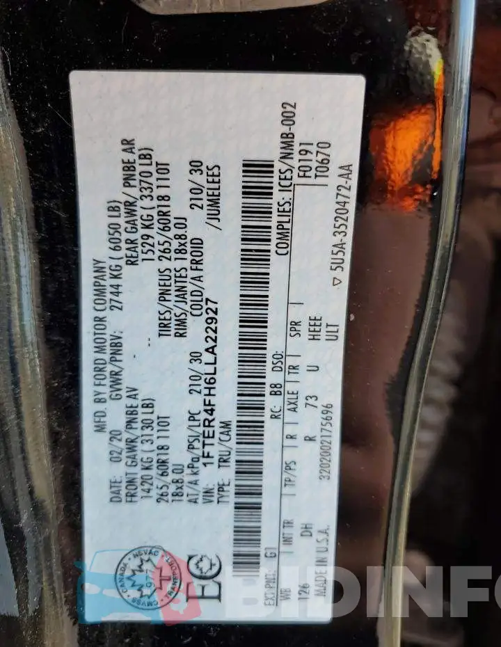 1FTER4FH6LLA22927 Photo# 12