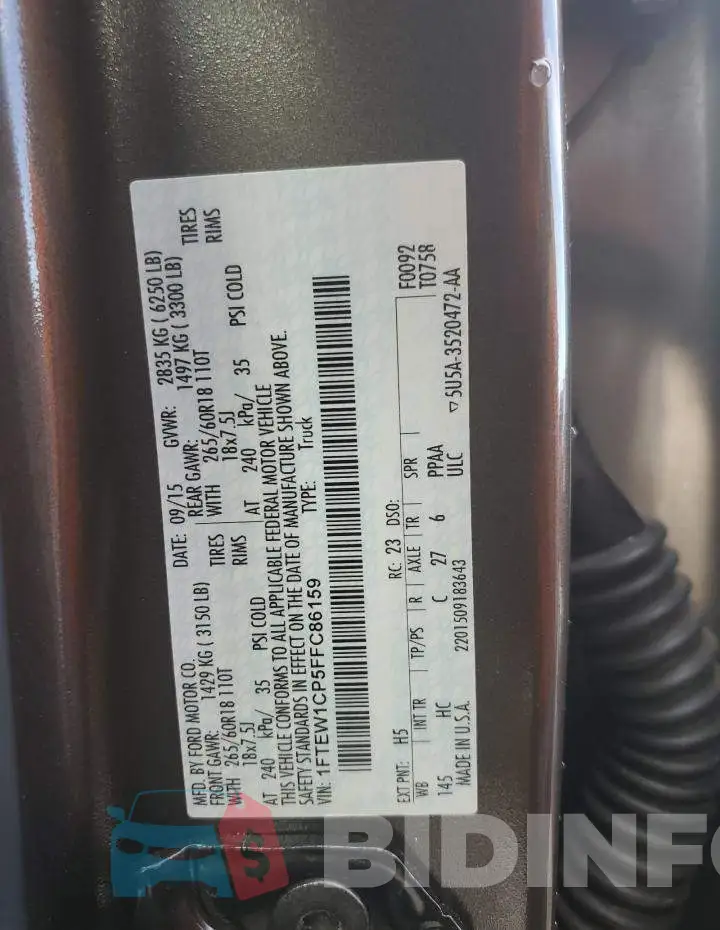 1FTEW1CP5FFC86159 Photo# 12