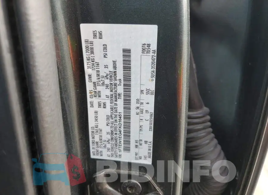 1FTEW1EG4FKD16451 Photo# 12