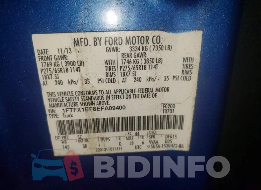 1FTFX1EF8EFA09400 Photo# 12