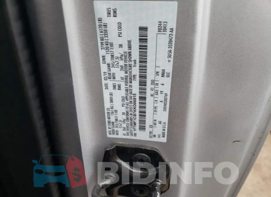 1FTMF1CB7KKD06915 Photo# 12