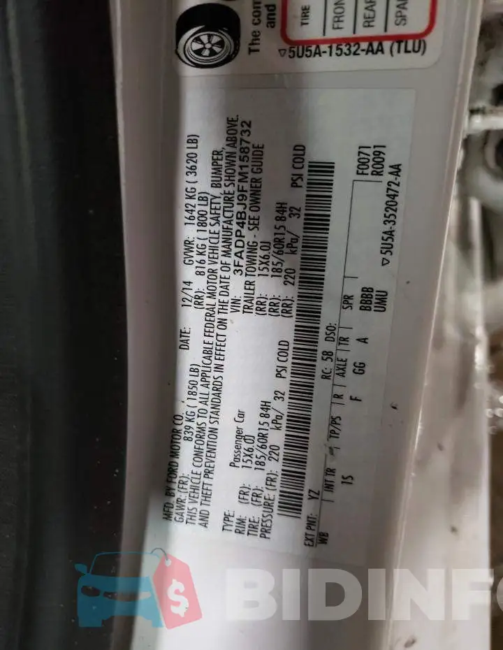 3FADP4BJ9FM158732 Photo# 12