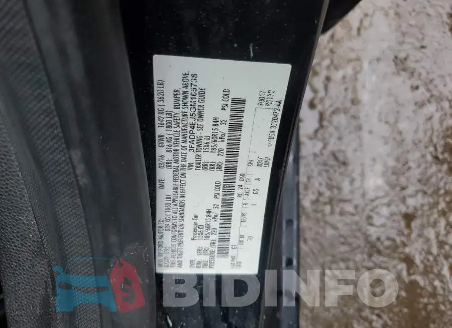 3FADP4EJ5GM165738 Photo# 13
