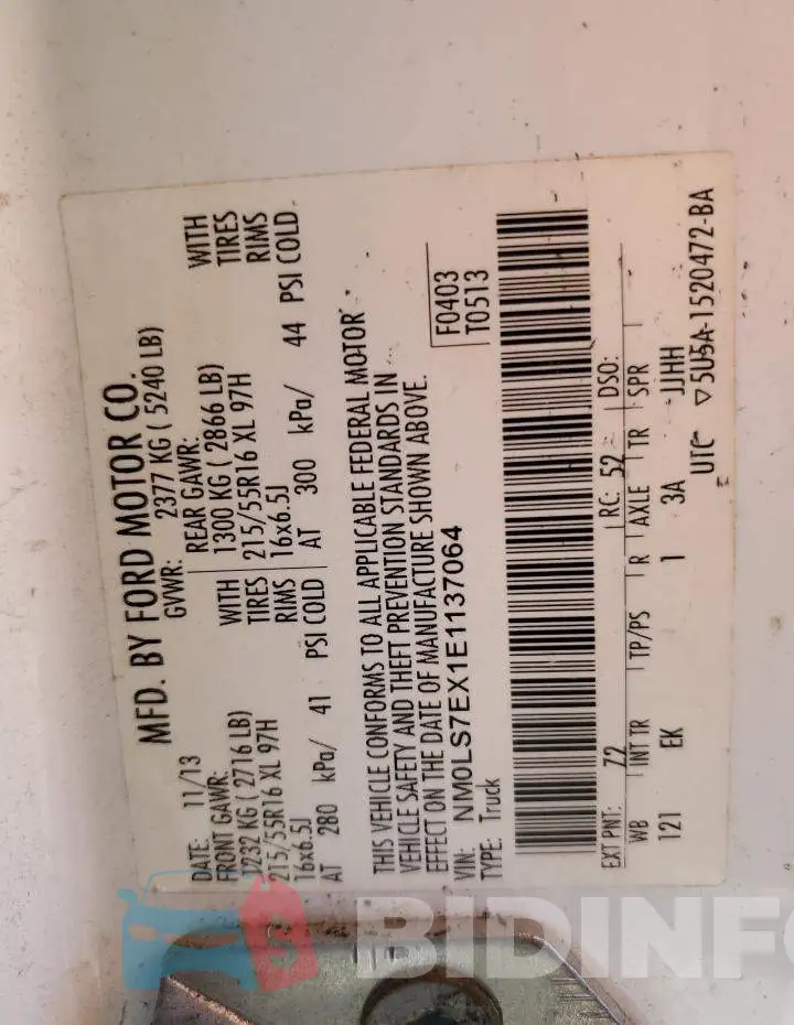 NM0LS7EX1E1137064 Photo# 13