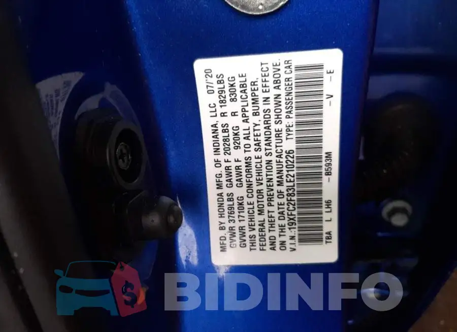 19XFC2F83LE210226 Photo# 12
