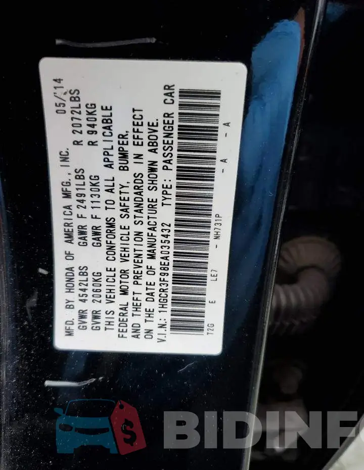 1HGCR3F98EA035432 Photo# 12