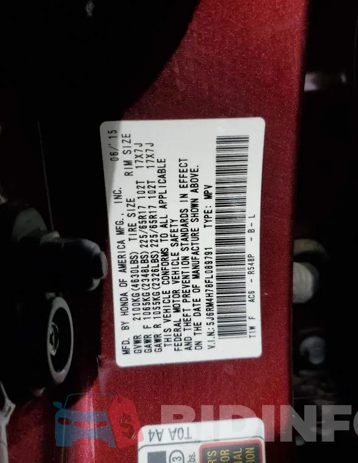 5J6RM4H78FL089791 Photo# 12