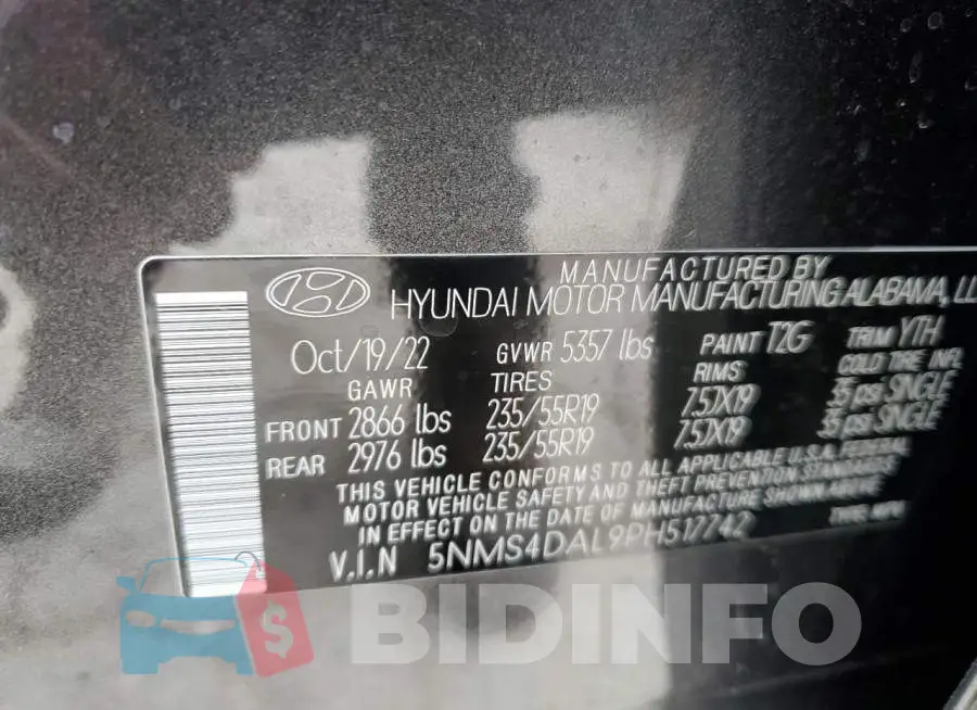 5NMS4DAL9PH517742 Photo# 13